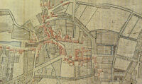 Detail van de plattegrond van de stad Assen door P.A.C. Buwama Aardenburg (1809)